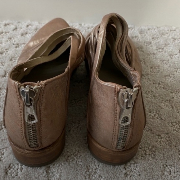 Free People Lost Valley Laser Cut Booties Metallic - Picture 4 of 5